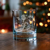 Santa Surfing Engraved Old Fashioned Glass