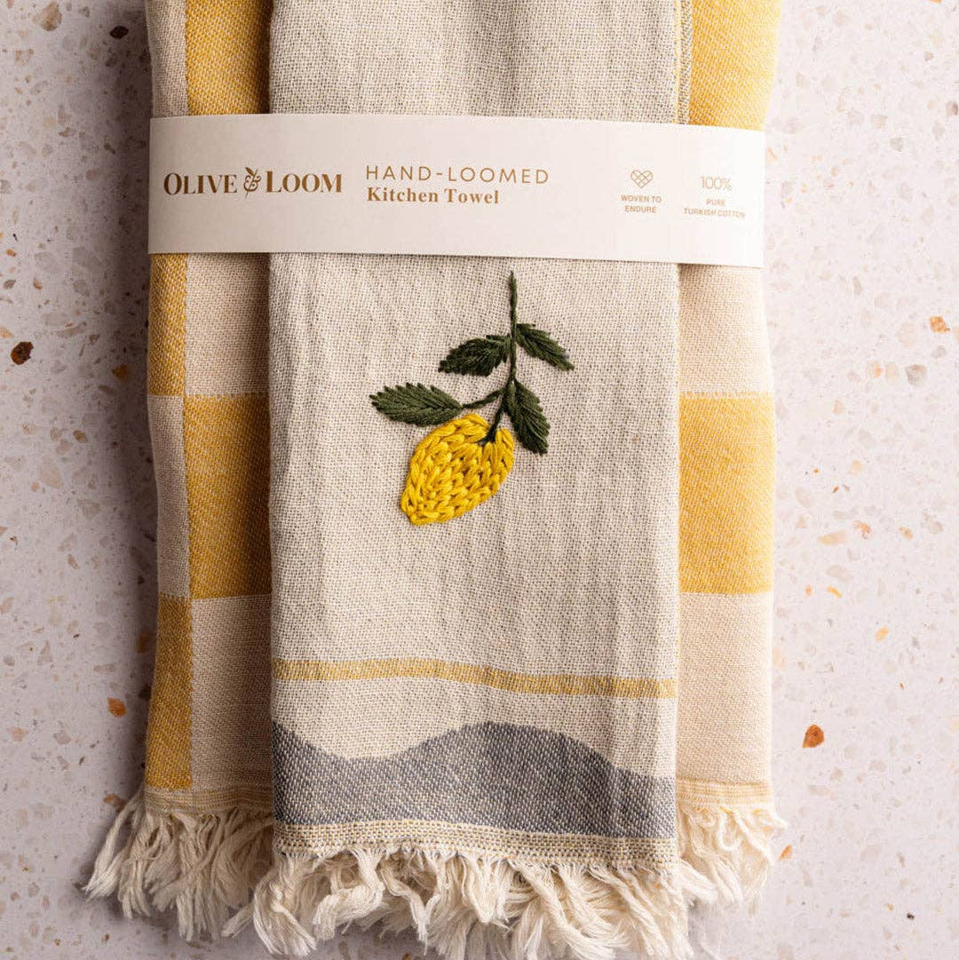 Lemon - Hand Stitched Kitchen Towel