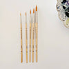 Watercolor Paintbrush Set of Five Wood Brushes