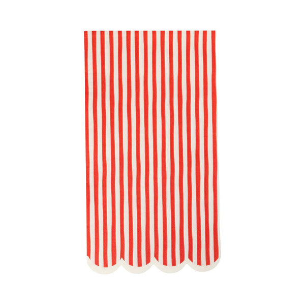 Red Striped Paper Dinner Napkin