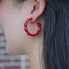 Scarlett Hoops - Crimson Red