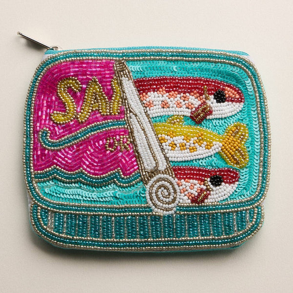 Beaded Sardine Can Clutch