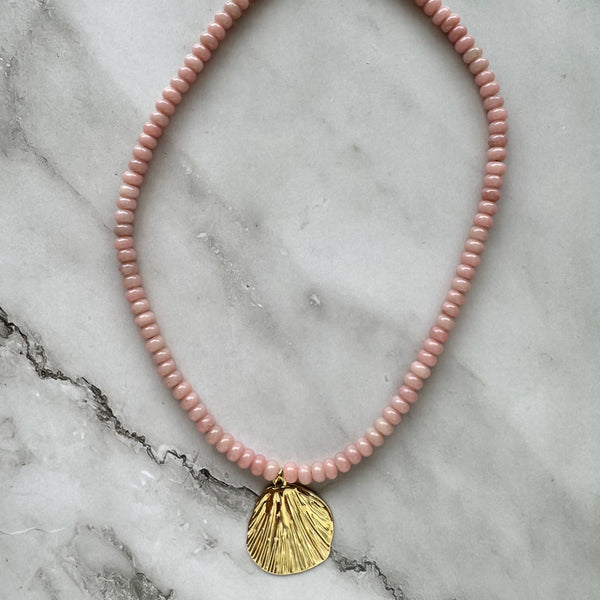 Kai Necklace - Pink Opal