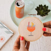 Aperol Cocktail Beginner Counted Cross Stitch Kit