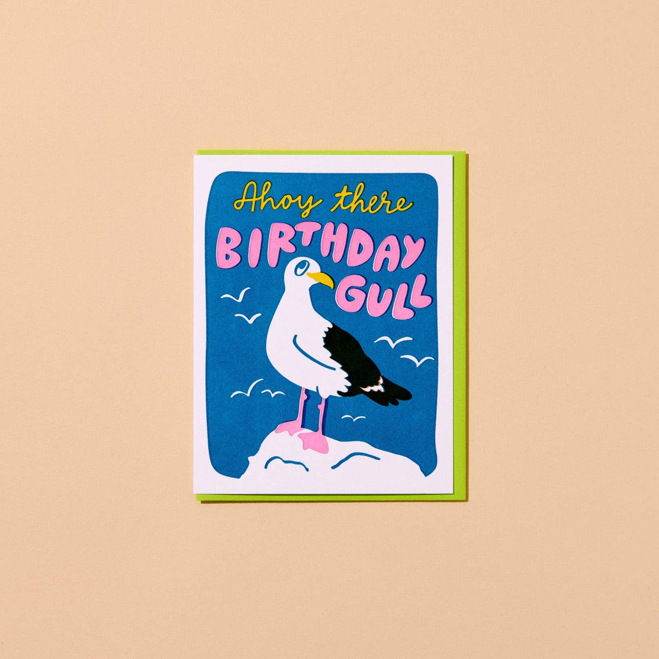 Letterpress Birthday Card—Birthday Gull