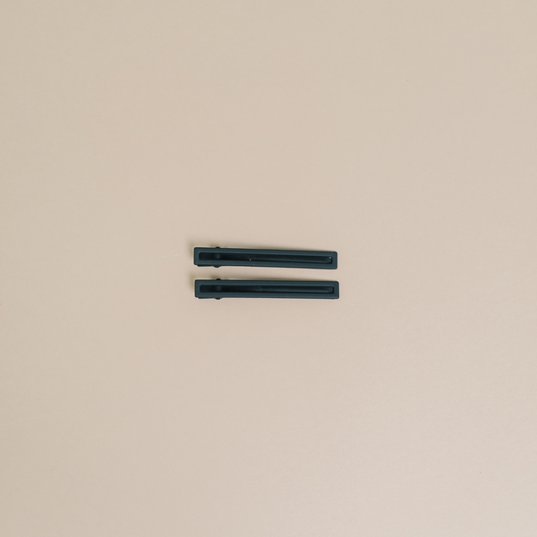 Leia Alligator Hair Clips - Black