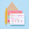 Kid's Emotion Fill In Thank You Notes - Pink
