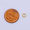 24K Gold Filled 5mm, 6mm, 7mm, 8mm (18 Gauge) Jump Ring Jewelry Making Supply | SP-1560 ~ SP1563-15: 7mm