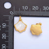 24K Gold Filled Scallop Seashell Ocean Beach Charm | W279