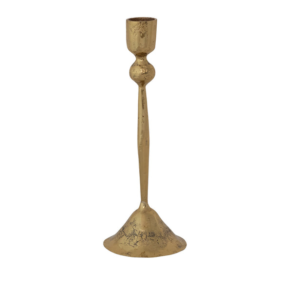 Hand-Forged Iron Taper Holder 8" - Brass Finish