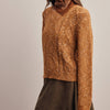 Marled Cable Knit Sweater -  Pumpkin