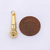 24K Gold Filled 24mm Karaoke Sing-A-Long Microphone Charm | AF-520