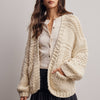 Handmade Chunky Knit Cardigan - Ivory