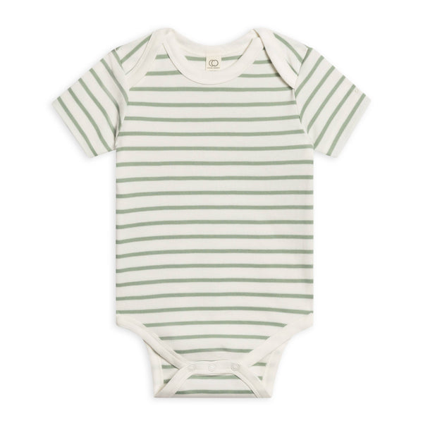 Organic Baby Afton Bodysuit - Vitto Stripe/Jade