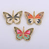 Enamel Monarch Butterfly Gold Filled Butterfly Pendant Dream Animal Lover Necklace Pendant Charm Designer Colorful Jewelry Making, D-630 D-631, D-632: Pink
