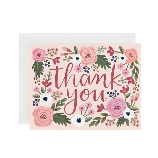 Wild Rose Thank You Card