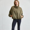 Funnel Neck Balloon Jacket - Olive