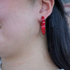 Scarlett Hoops - Crimson Red