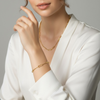 18K Gold Filled Paperclip & Box Chain Bracelet - 6 inches