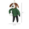 Dog Throwing Snowball Felt Ornament