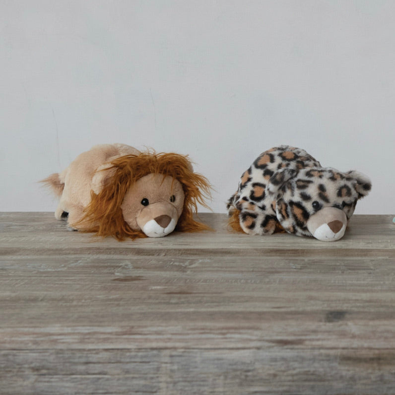 Plush 2-in-1 Peek-A-Boo Lion/Leopard Toy
