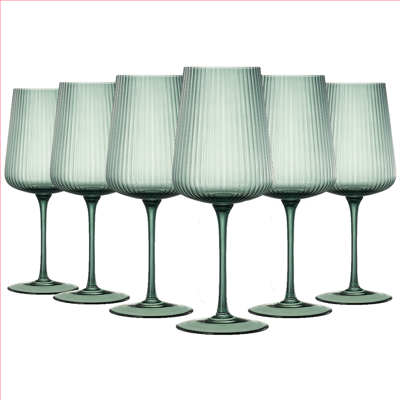 Ripple Colored Wine Glasses