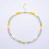 18K Gold Filled Colorful Candy Gemstone Rondelle Bead Chain Necklace 17.5 Inch with Extender | WA-3318: #1