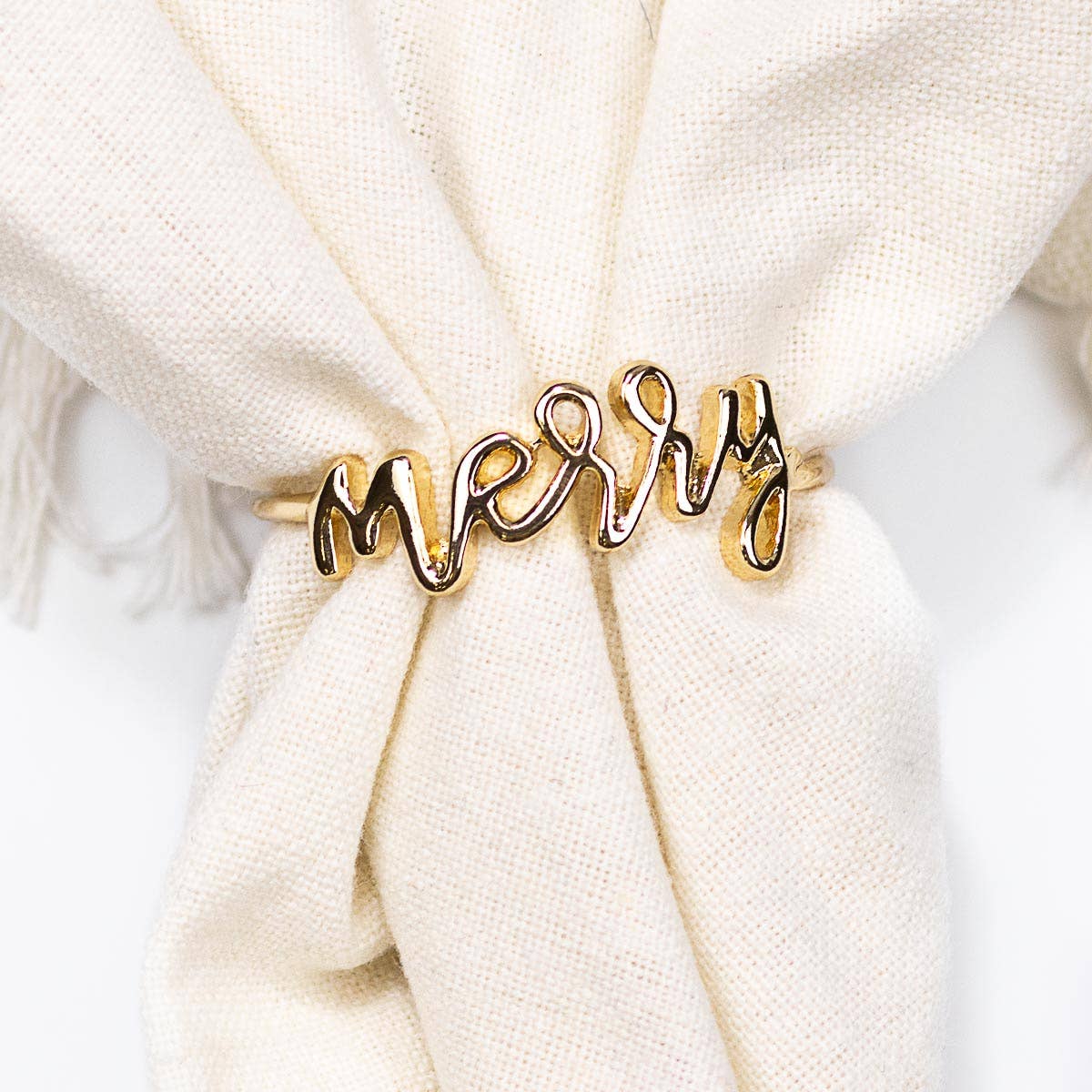 Merry Napkin Ring - Gold