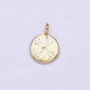16K Gold Filled Mini Happy Smiley Face Emotion Round Add-On Charm | AC-1145