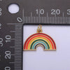 Mini Gold Filled Enamel Rainbow Charm Add on Charm for Bracelet Necklace Earring Supply N-744