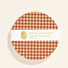 Tan Gingham Coasters - Set of 4