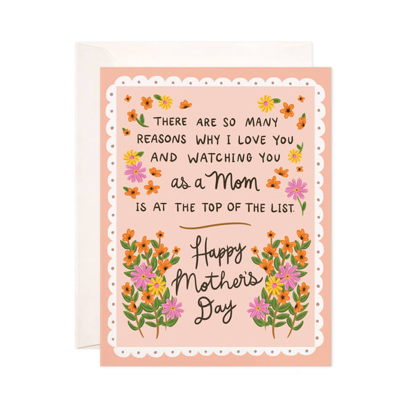 Watching You As A Mom Greeting Card