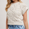 Knit Short Sleeved Pullover - Natural