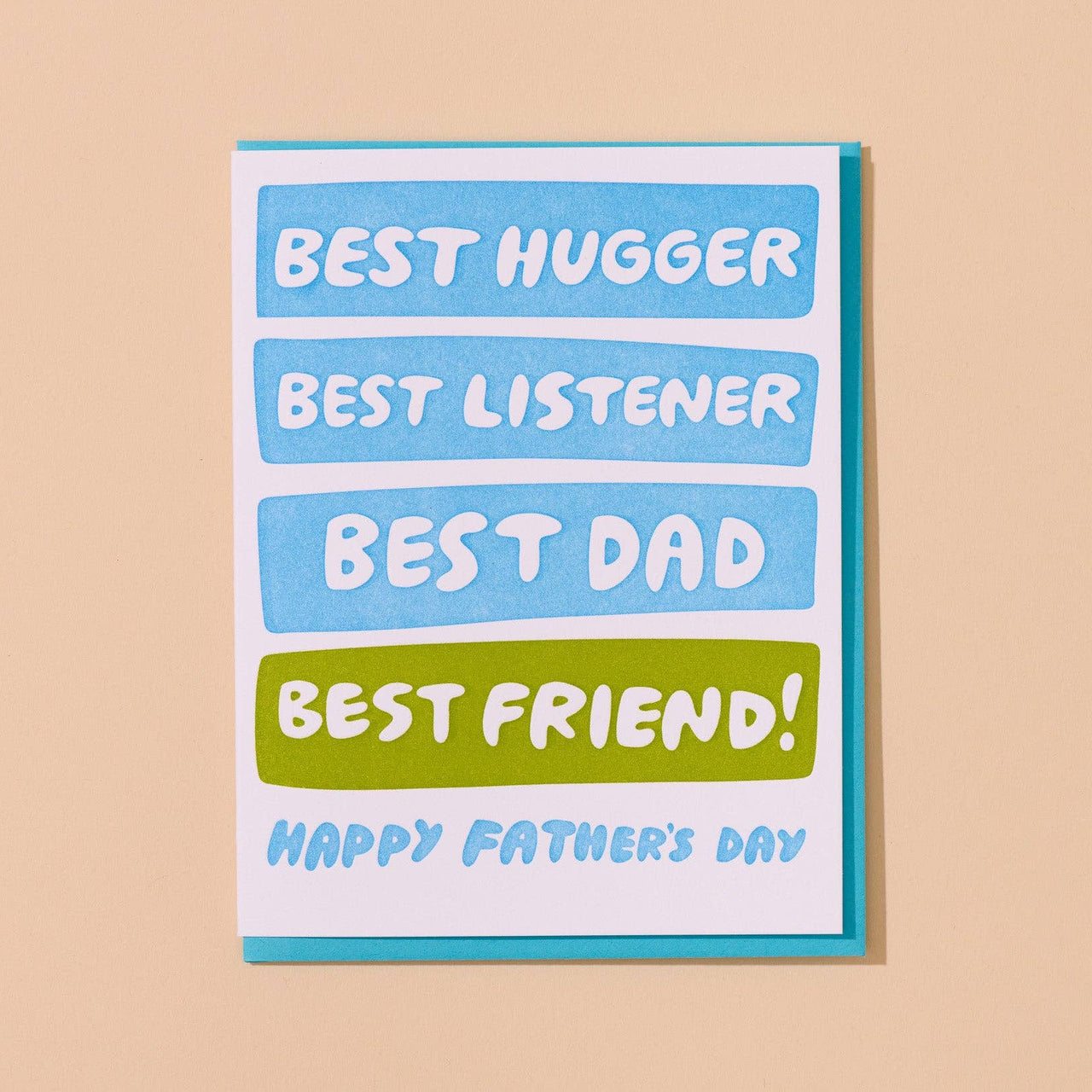 Letterpress Father's Day Card—Best Hugger