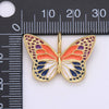 Enamel Monarch Butterfly Gold Filled Butterfly Pendant Dream Animal Lover Necklace Pendant Charm Designer Colorful Jewelry Making, D-630 D-631, D-632: Pink