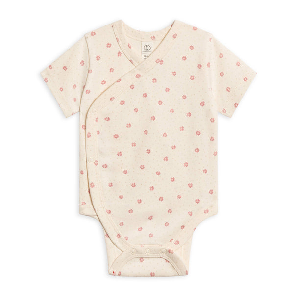 Lark Short Sleeve Kimono Bodysuit - Carla Floral/Punch