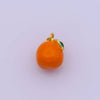 Mini Gold Orange Charm Enamel Tangerine Pendant M-827