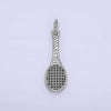 24K Gold Filled Micro Paved CZ Tennis Racket Charm in Gold & Silver | AG888: Gold