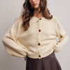 Classic Knit Button Front Cardigan - Ivory