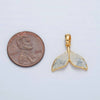 Blue Agate Enamel Dolphin Fish Tail Charm