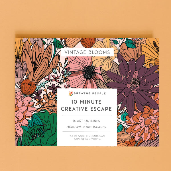 10 Minute Creative Escape Art Book - Vintage Bloom
