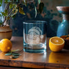 Vintage Santa Face Old Fashion Glass