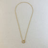 18k Gold Filled Rolo Chain Necklace Featuring Carabiner Clasp
