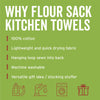 Lit Christmas Holiday Kitchen Flour Sack Tea Towel