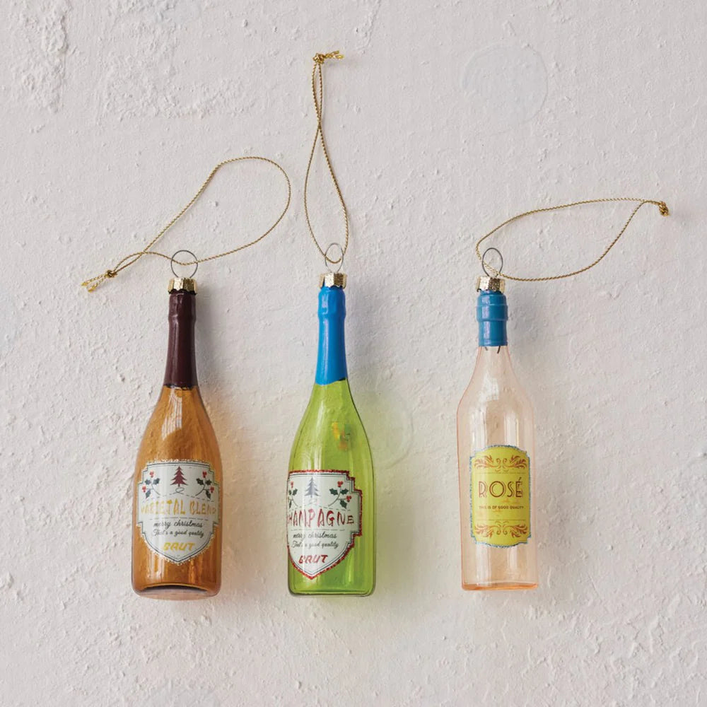 Champagne/Wine Bottle with Glitter Ornaments