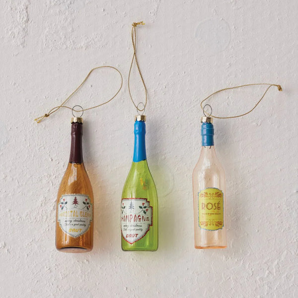 Champagne/Wine Bottle with Glitter Ornaments