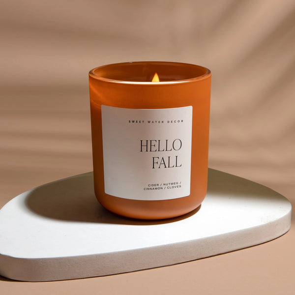 Hello Fall 15 oz Soy Candle- Matte Jar