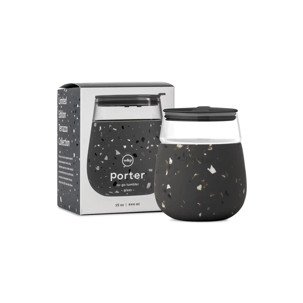 Porter Glass Cup- Terrazzo Charcoal