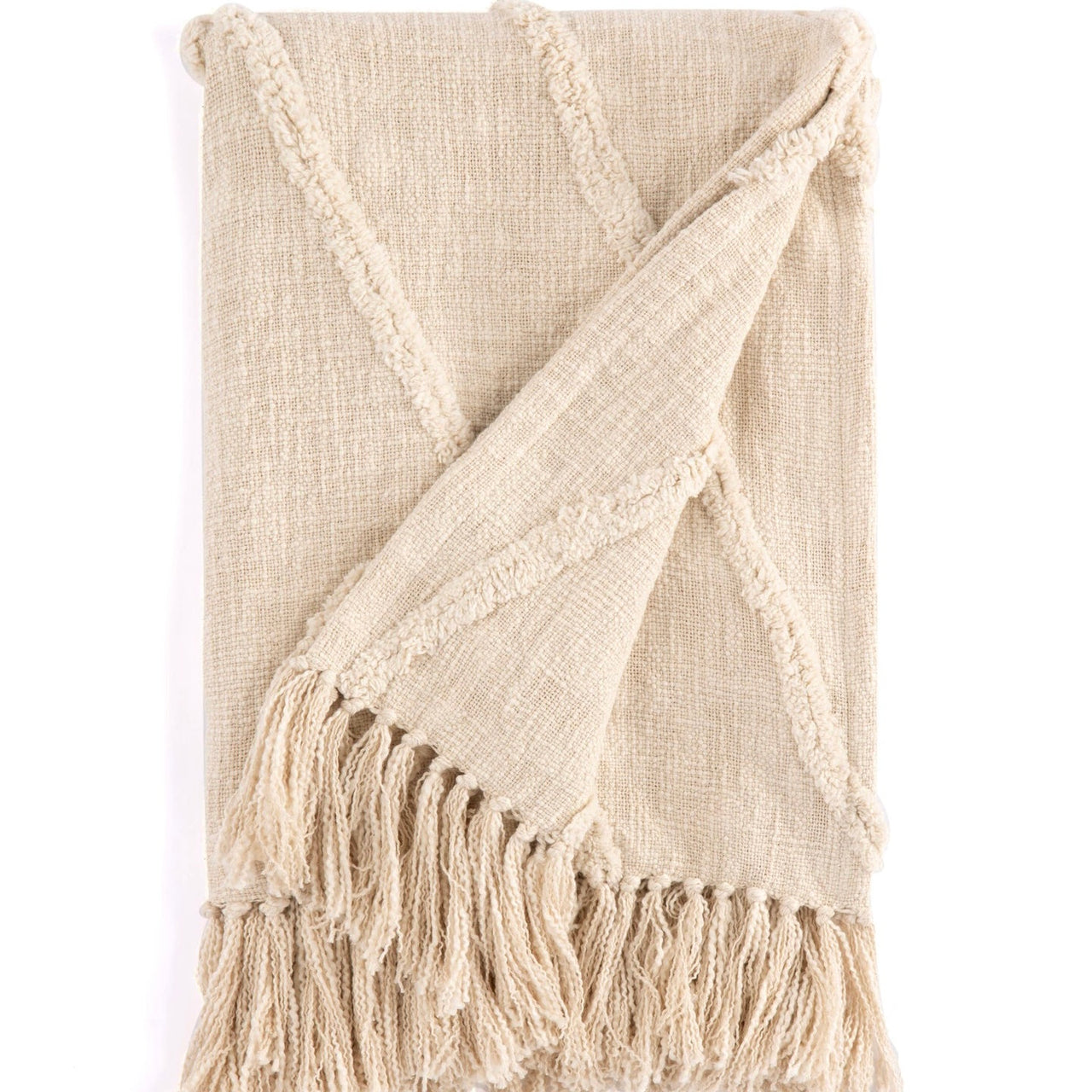 HAVEN TUFTED THROW - Ivory