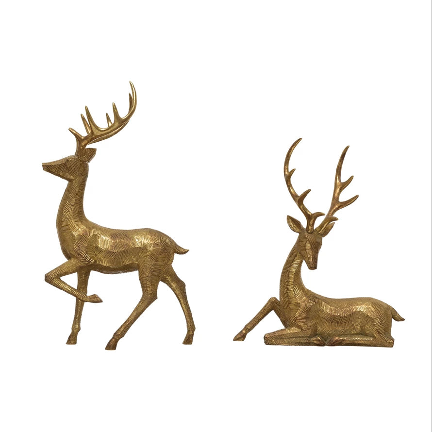 Resin Deer, Gold Finish - 2 Styles